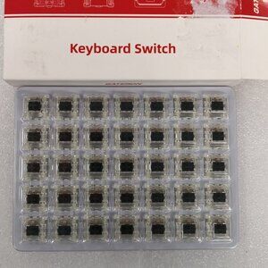 (x35) Gateron New Black Keyboard Switches. Linear RGB 5PIN 60gf Pre-Lubed